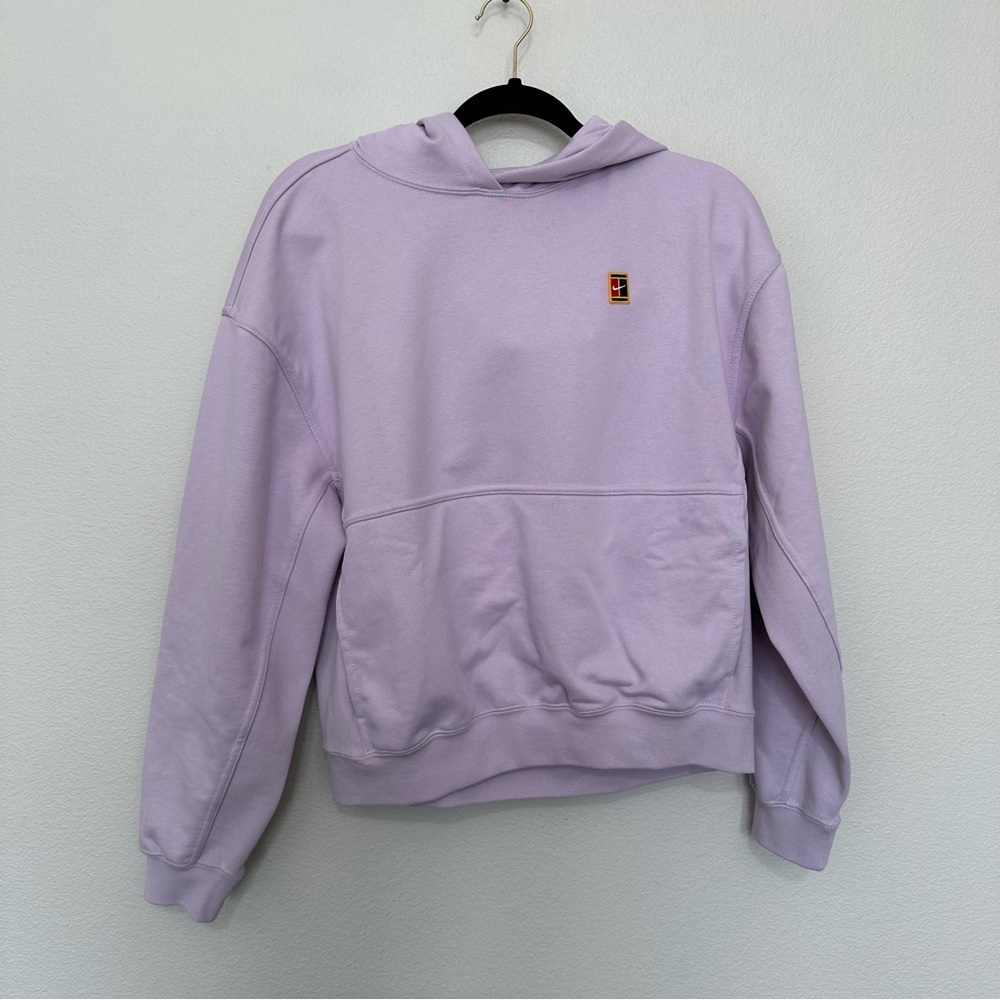 Nike Women's Court French Terry Tennis Hoodie lavender size s small DC3580-531